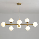 Candeeiro Teto Doris 8 luzes Dourado 25