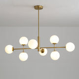 Candeeiro tecto dourado 8 Luzes