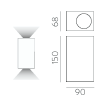 Aplique Okra 2 luzes- 25