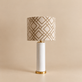Candeeiro Cilindro Branco com Abat-Jour Evoline
