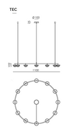 Candeeiro Teto Hado - 110cm  C1331/12 0225