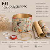 Kit DIY Abat-Jour Cilindro – 2 Tecidos