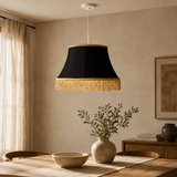 Abat-Jour Vintage Preto 50 cm - Franjas
