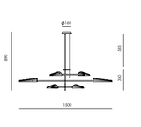 Candeeiro Teto Bion C1306/6 0225