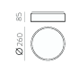 Plafon Dins Branco 26cm/32cm 25