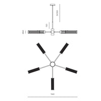 Candeeiro Teto Ison -Aromas - C1298/5 -24